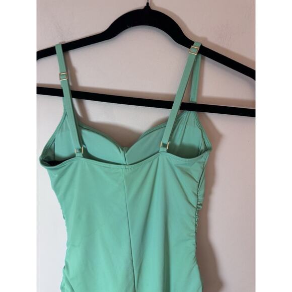 La Blanca Island Goddess One-Piece Swimsuit Calypso Blue Sz 8 NEW $84 MSRP - Picture 5 of 16